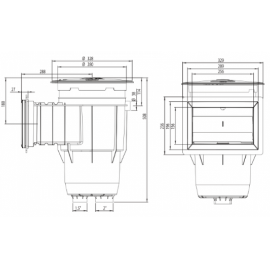 Emaux Standard Wall Skimmer Concrete Pool/Vinyl Pool