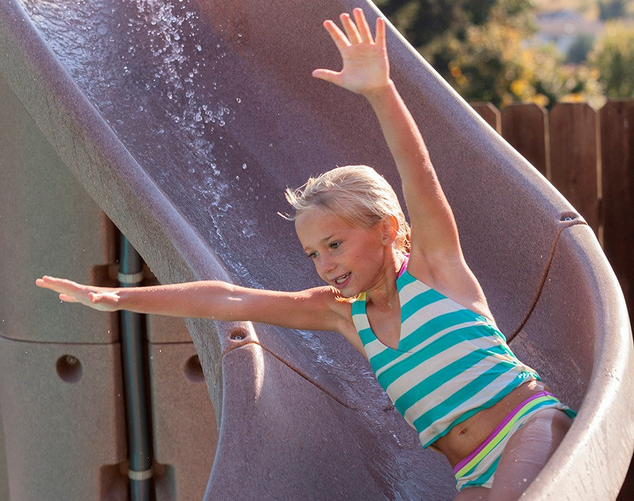 S.R. SMITH TurboTwister Pool Slide Sandstone & Grey Granite
