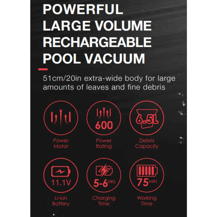 Voltera 105 - Rechargeable Cordless Spa Vacuum - Swim spas & Small Pools