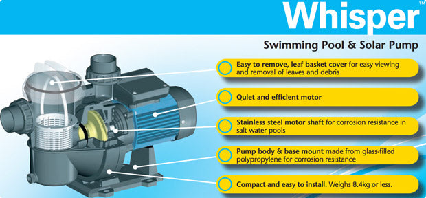 Davey Whisper W500/W750/W1000 Pool Pump