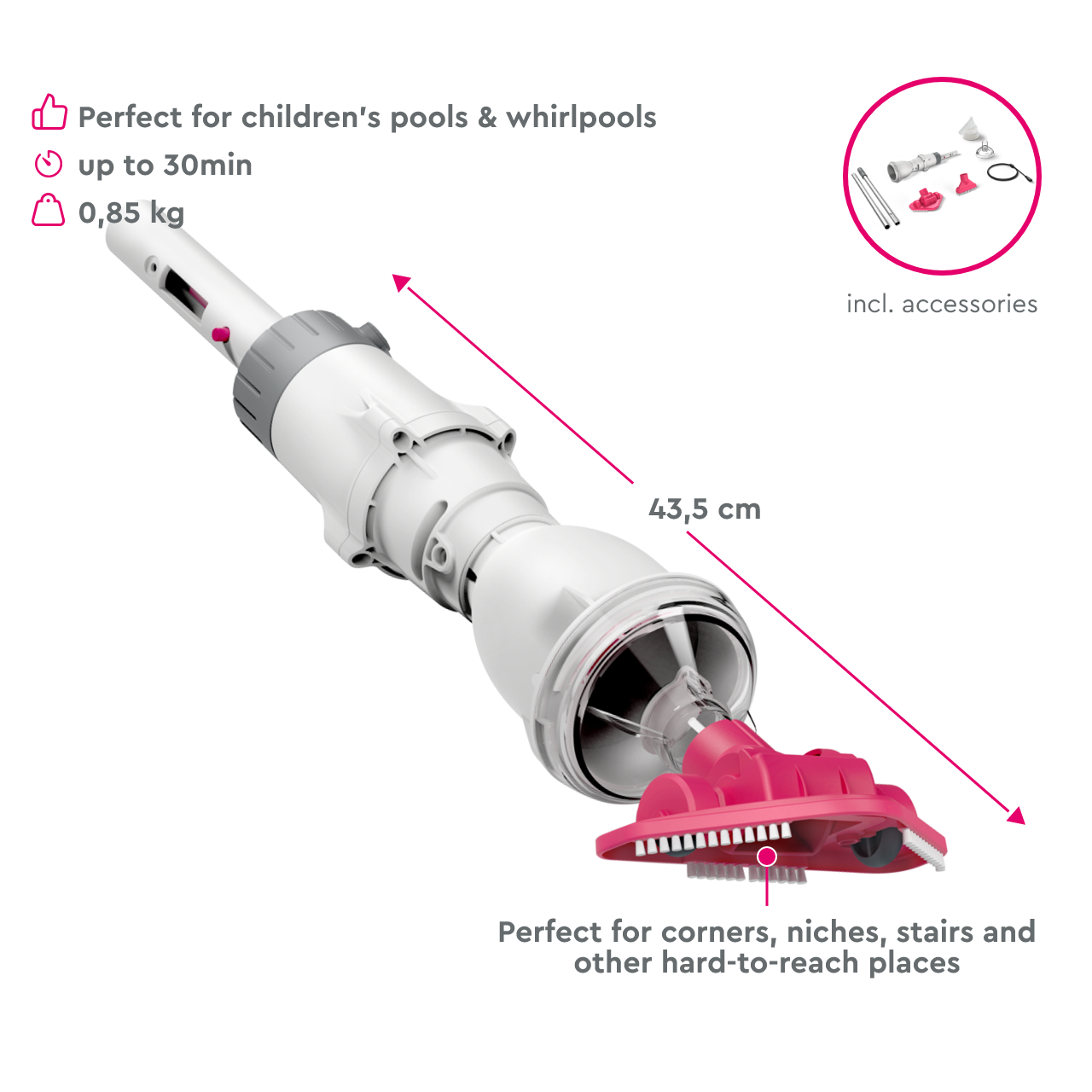 BWT Pool Rechargeable/ cordless Vacuum Cleaner BC02