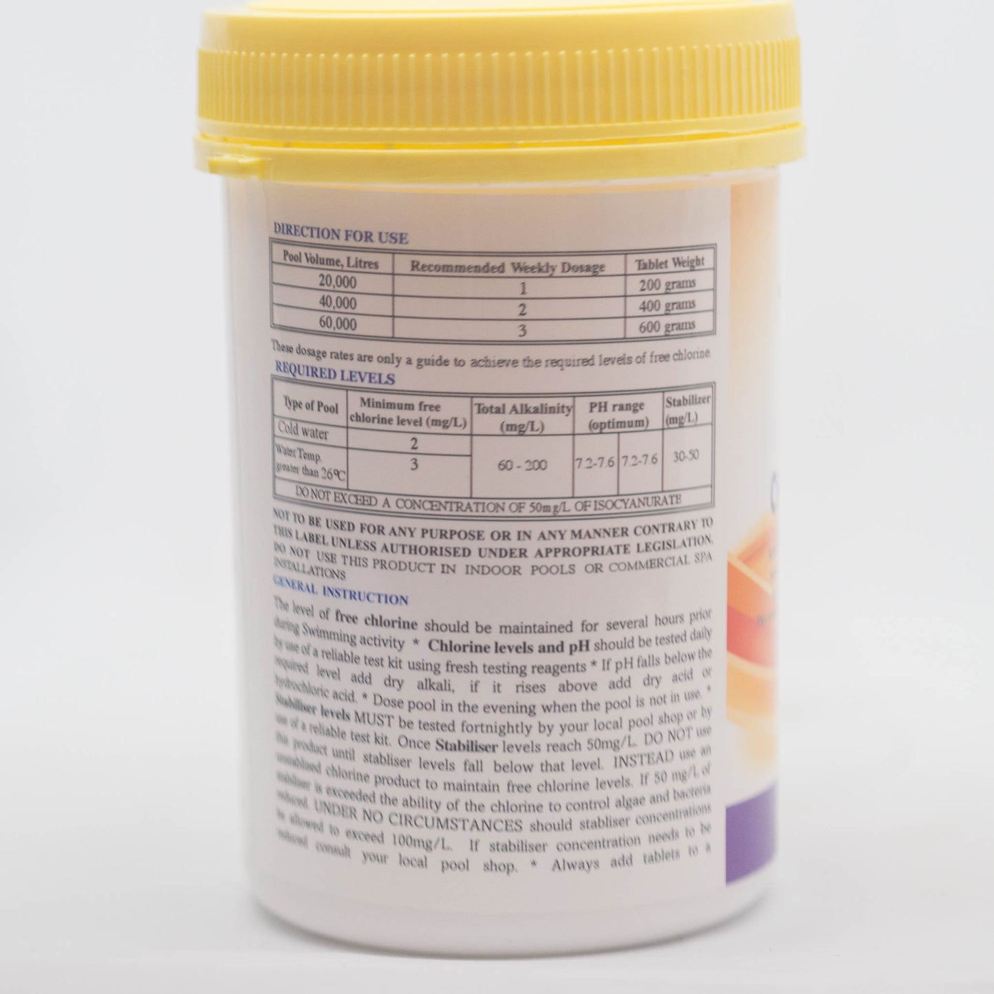Stabilised Chlorine Tablets 200g