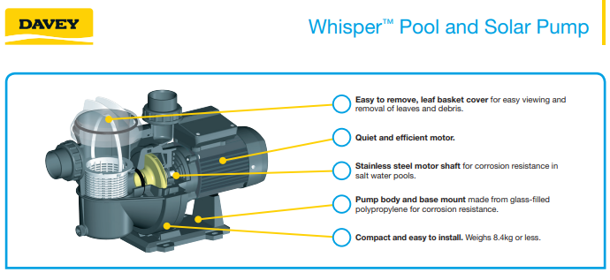 Davey Whisper Pool Pump