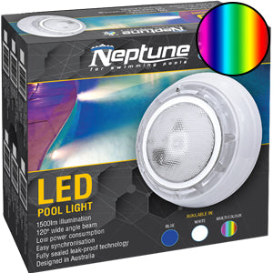 LED Pool Light - retro fit, RGB, surface mount, for concrete & fiberglass
